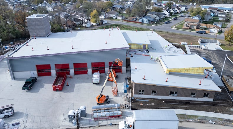 Construction of Middletown Division of Fire headquarters Station 83 is near completion. NICK GRAHAM/STAFF