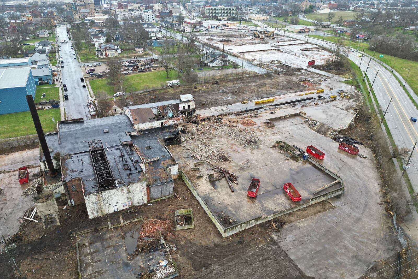 Demolition of the former Middletown Paperboard building continues Friday, March 8, 2024 in Middletown. NICK GRAHAM/STAFF