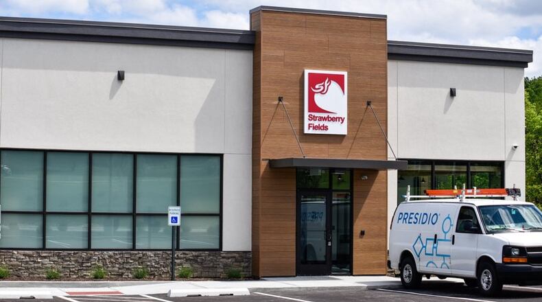 The new Strawberry Fields medical marijuana shop on Main Street in Monroe.