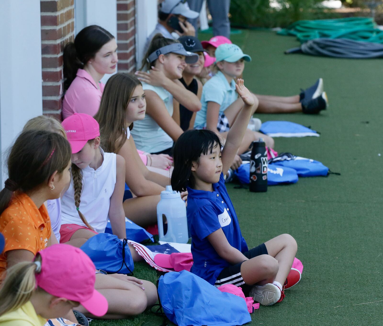 Annika Sörenstam gives a lesson to young golfers at the Annika Foundation Share My Passion Clinic at NCR Country Club on Tuesday, Aug. 23, 2022, two days before the start of the U.S. Women's Senior Open in Kettering.. David Jablonski/Staff