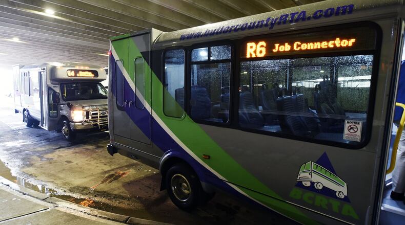 Butler County Regional Transit Authority driver started the new R-6 route in spring that runs from downtown Hamilton’s Market Street hub to Tri-County Mall, with 18 stops in between. A Transit Job Fair on Aug. 29 will focus on helping people find jobs that are accessible via public transit, especially the new route that serves a very job-dense area with many open positions. Employers signed up for the Transit Job Fair include ThyssenKrupp Bilstein, StarTek, Barclarycard, FinPan, Vinylmax, Interstate Warehousing and more. NICK GRAHAM/STAFF