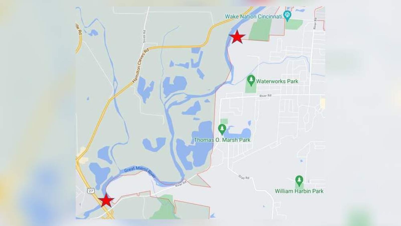 The public should avoid contact with the water in the Great Miami River from Joyce Park to State Route 27 as of Monday afternoon, Aug. 9, 2021, the city of Fairfield said.