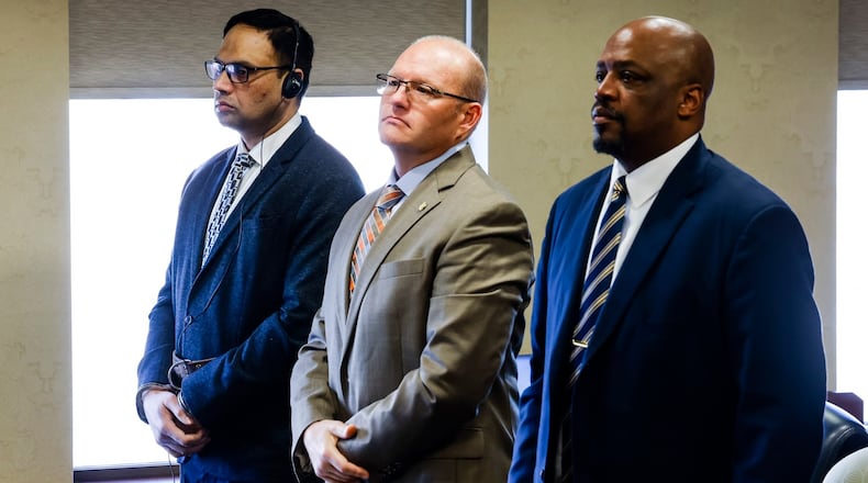 Attorneys David Washington and Jeremy Evans will represent West Chester homicide suspect Gurpreet Singh, left. NICK GRAHAM/STAFF