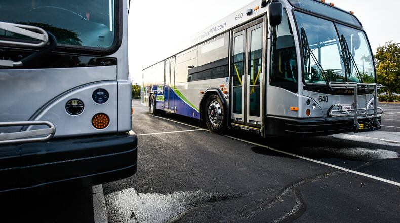 Butler County Regional Transit Authority, which manages the Middletown Transit Service, is proposing to terminate its contract with Cincinnati Metro for the West Chester/Downtown Cincinnati commuter bus route and extend it north to create a commuter bus route between Middletown and downtown Cincinnati. FILE PHOTO
The I-75 WorkLink job shuttle begins Tuesday, Sept. 11. NICK GRAHAM/STAFF