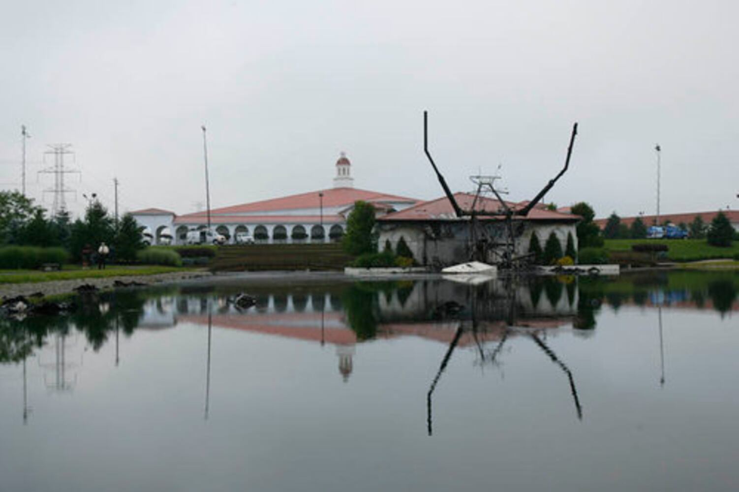 Frame of Jesus statue removed