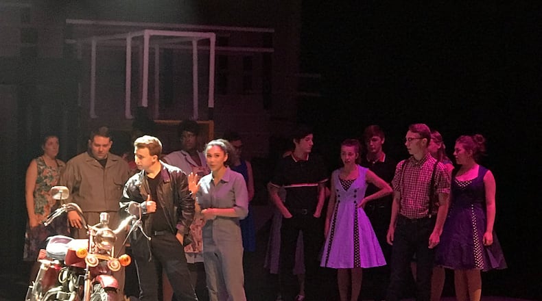 Encore Youth Theatre rehearses “All Shook Up,” a musical including songs by Elvis Presley. CONTRIBUTED
