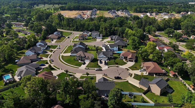 Homes line the streets of Springboro in this July 24, 2025 photo. NICK GRAHAM / STAFF