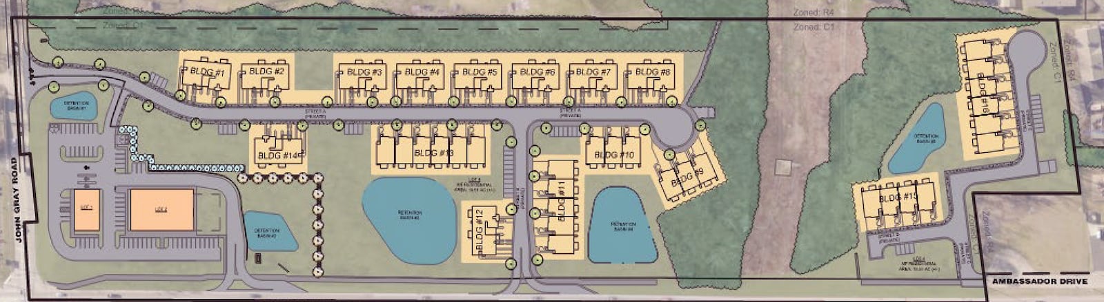 The Schnicke Development Group is proposing to put 104 condominiums on 19.5 acres and commercial buildings on 3 acres at the northwest corner of John Gray Road and Pleasant Avenue. CITY OF FAIRFIELD/ CONTRIBUTED
