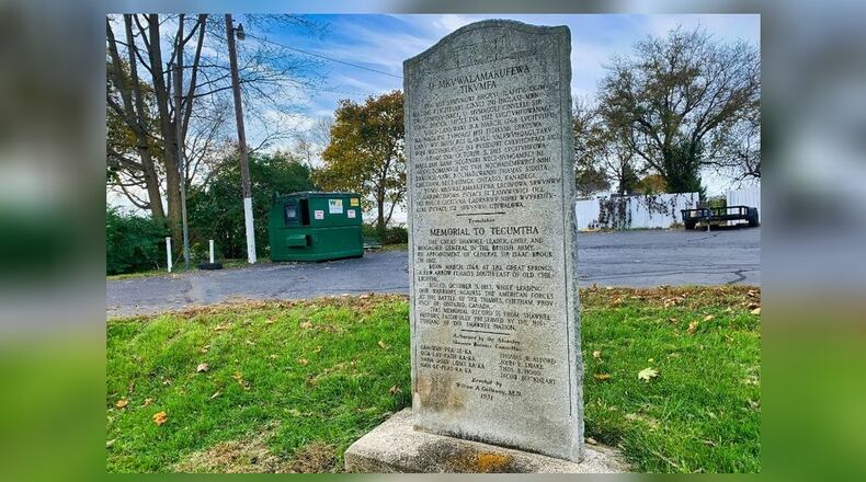 The memorial to Tecumseh will be preserved in a new Ohio state park in Oldtown, recognized as the largest Shawnee settlement and birthplace of Tecumseh in Xenia that is now the site of the Tecumseh Inn. The state will buy the half-acre property and transform it into the new park. CONTRIBUTED