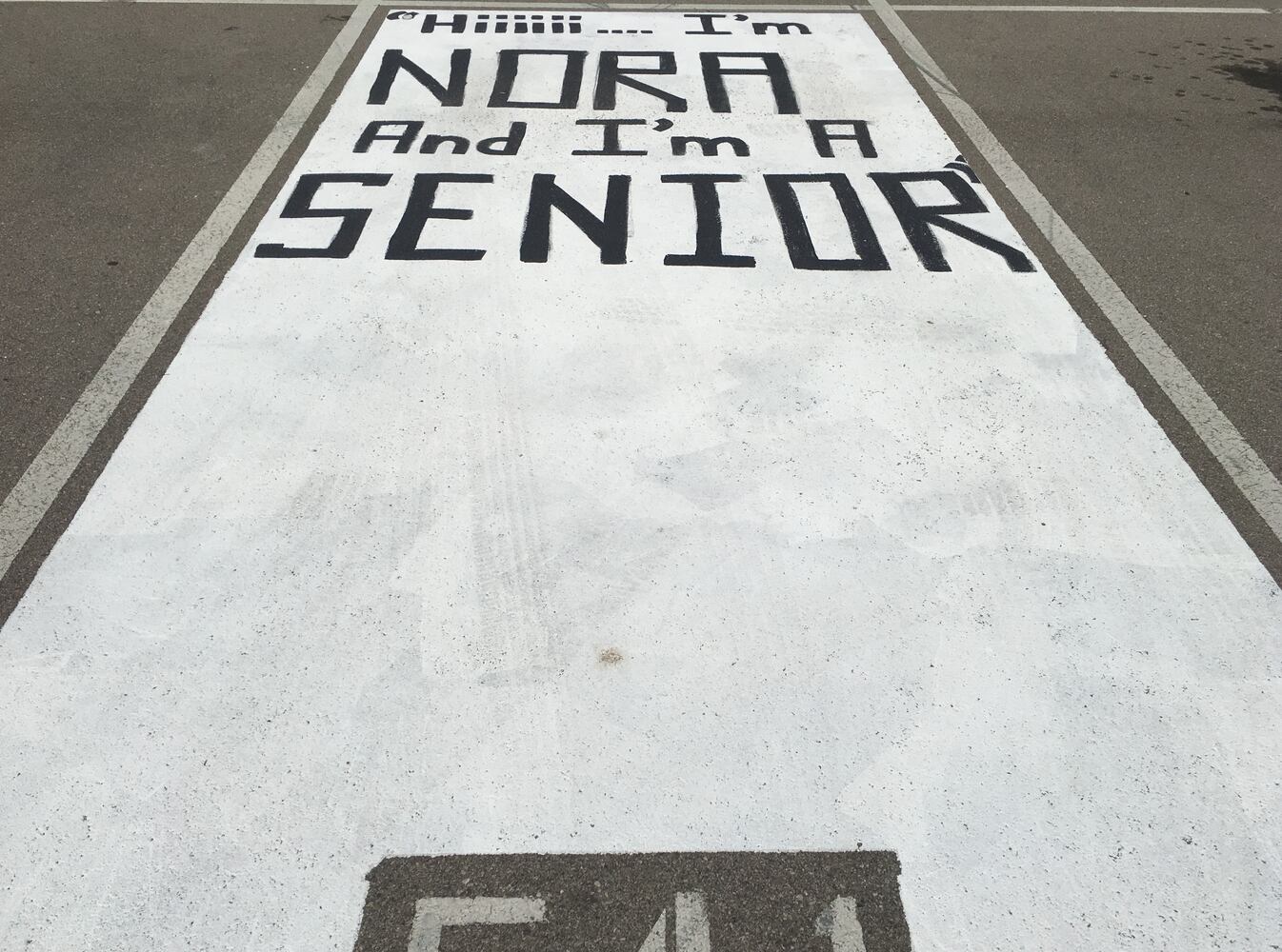 Middletown High School Seniors painted their parking lot spaces for the '21-22 school year.