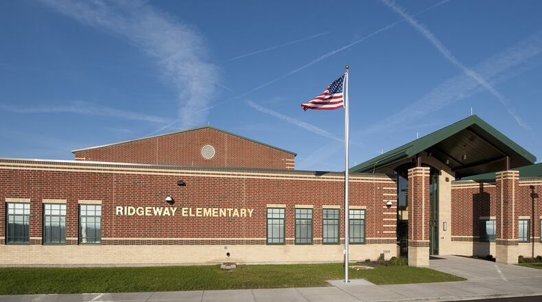 Hamilton’s Ridgeway Elementary, 267 Wasserman Road, was placed on lockdown briefly Tuesday morning after a blown electrical transformer in the area. STAFF FILE PHOTO