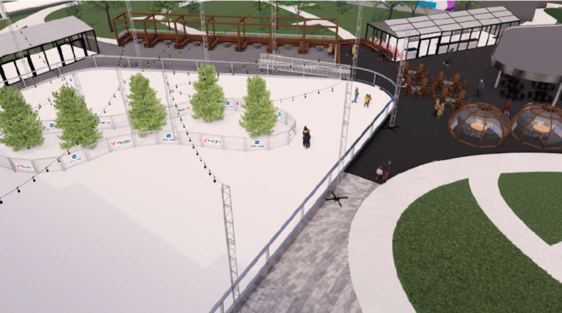 This winter, Fountain Square's ice skating rink will move to a new home. PHOTO BY 3CDC.