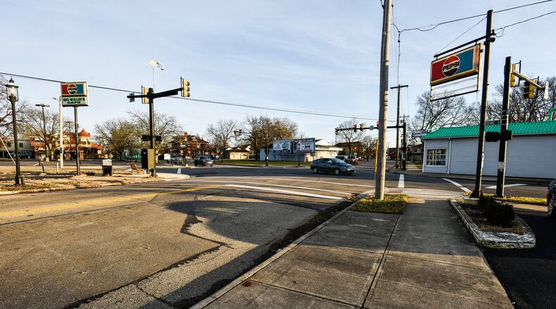 A view of the intersection of Central Avenue, Pershing Avenue and South Third Street in Hamilton. People in Hamilton’s Second Ward want the city to help them and the Fourth Ward with development in their areas, and the topic was covered at a recent meeting at the Booker T. Washington Community Center. NICK GRAHAM/STAFF