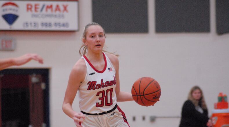 Madison's Kylie Wells scored a team-high 10 points against Monroe on Dec. 28, 2022. Chris Vogt/CONTRIBUTED