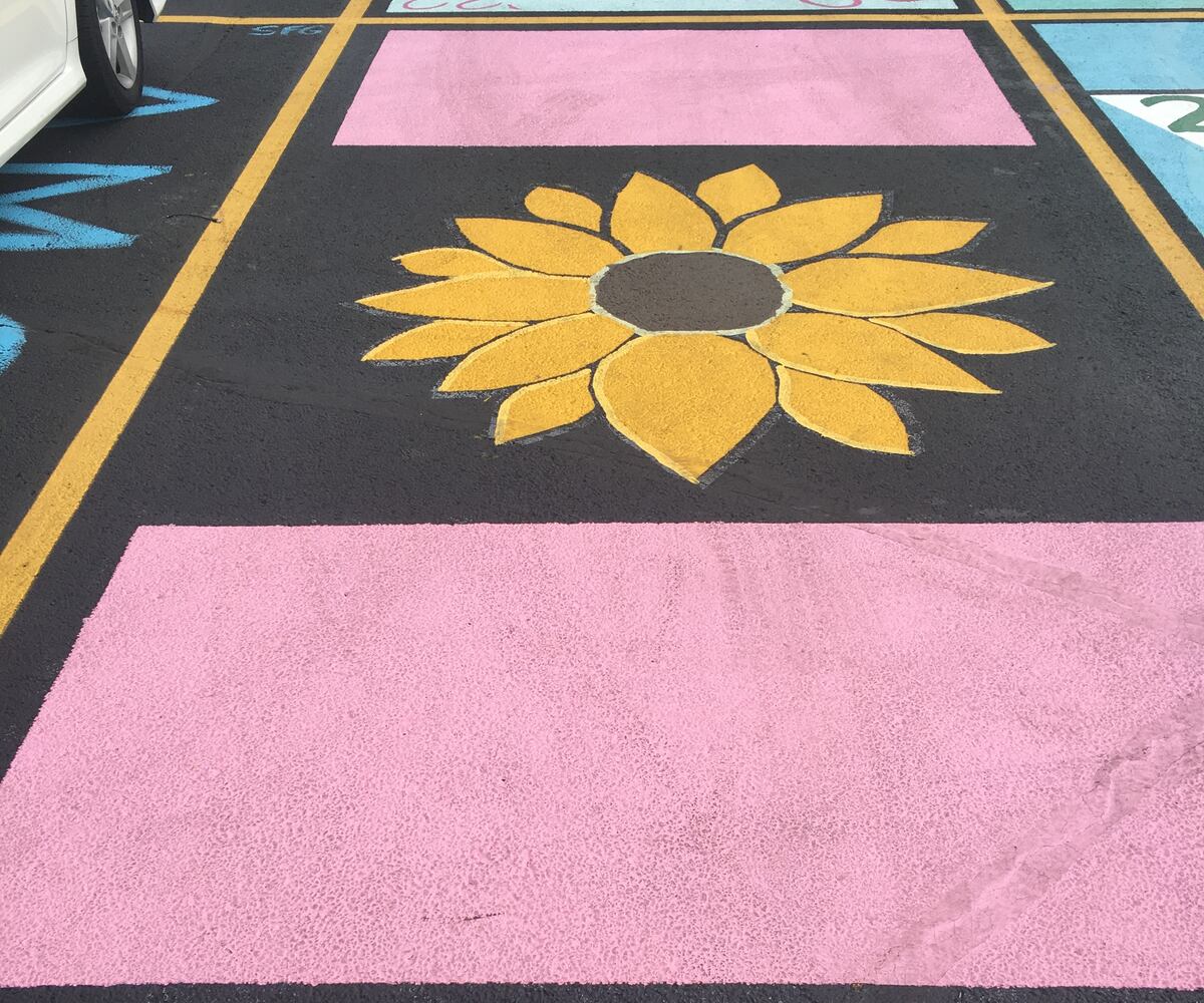 Badin senior parking lot spaces