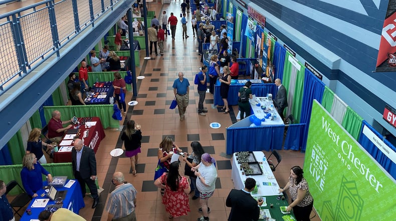 The booming Interstate 75 business corridor between Cincinnati and Dayton has many engines driving its growth and one of the biggest showed off Tuesday at the West Chester and Liberty Twp.’s Regional Business Expo. The popular annual event, which is conducted by the West Chester/Liberty Chamber Alliance at Lakota West High School, had a record number of exhibitors and one of its largest crowds in decades, say chamber officials. (Provided Photo\Journal-News)