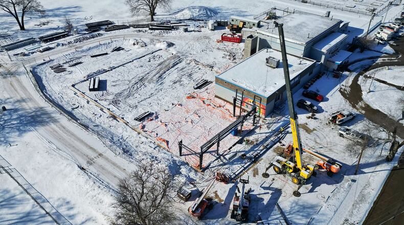 Renovation and expansion of the Robert "Sonny" Hill Community Center in Middletown is ongoing and could be finished by late fall. NICK GRAHAM/STAFF