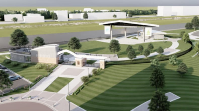 RiversEdge in Hamilton, an outdoor concert space, will undergo a redesign that could include a bigger roof, fencing around the complex and concrete work. These renderings of potential upgrades were released by RiversEdge on July 11, 2024. CITY OF HAMILTON/CONTRIBUTED