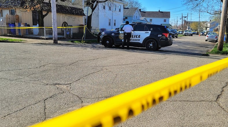 A man was found dead in the 400 block of S. 7th Street on Monday, March 29, 2021, after police received a report of a shooting. NICK GRAHAM / STAFF