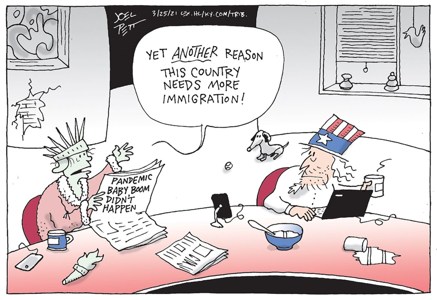 Week in cartoons: Biden press conference, Georgia voting rules and more