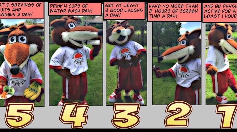Rox the Oxford Fox, the mascot for the Coalition for a Healthy Community, is featured in a series of comic books encouraging the 5-4-3-2-1 healthy living style. CONTRIBUTED