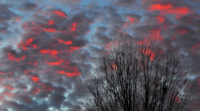 It looked like fire in the sky Thursday, Feb. 8, 2024. MARSHALL GORBY\STAFF