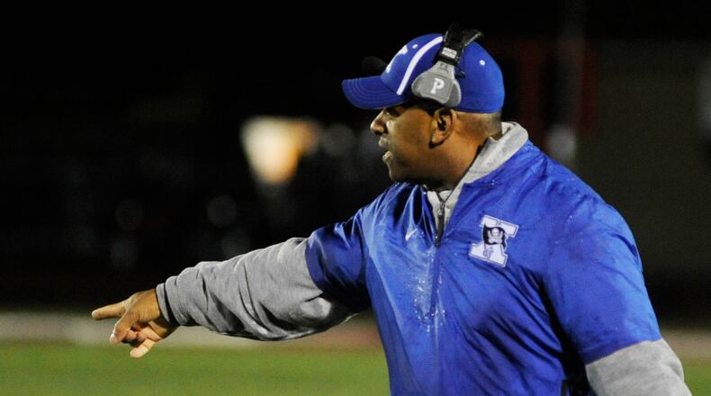 Xenia H.S. football coach Trace Smitherman. MARC PENDLETON / STAFF