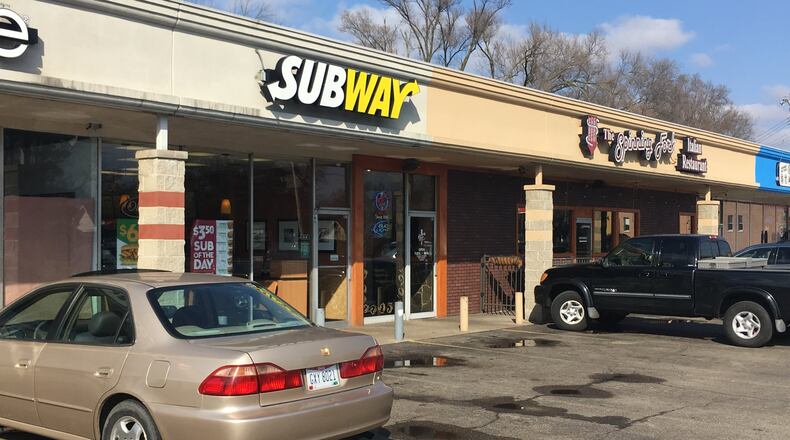 Police said a man with a handgun jumped the counter at this Subway restaurant on Verity Parkway in Middletown before chasing two employees out of the restaurant. No money was stolen in the March 3 incident, according to police. ED RICHTER/STAFF