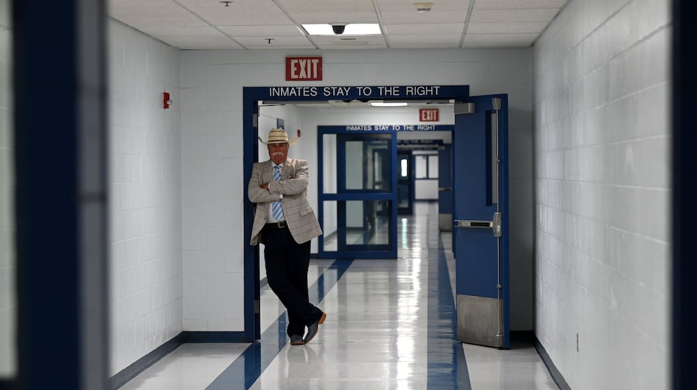 Butler County Sheriff Richard Jones has taken a hard stance on immigration since taking office more than two decades ago. He had 10 deputies credentialed to serve as ICE agents in the county, and said he plans to have more deputies eventually go through the training. Pictured is Jones in the hallway of the Butler County Jail on Wednesday, June 9, 2025. MICHAEL D. PITMAN/STAFF