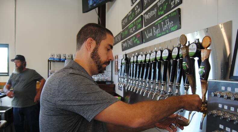 FigLeaf Brewing Co., which opened in October 2016 in Middletown, will celebrate its second anniversary Saturday with the return of some fan-favorite brews. ERIC SCHWARTZBERG/STAFF