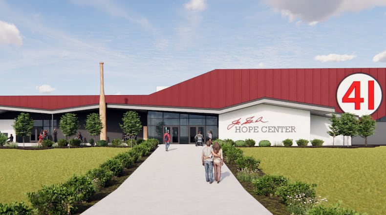 The Joe Nuxhall Hope Center will be 31,000-square-feet in size and constructed to the west of the ball fields on a 3.45-acre site on Groh Lane. RENDERING/CONTRIBUTED