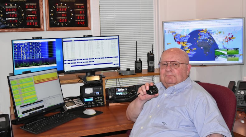 Ron Spaulding, a longtime member of the Dial Radio Club of the Middletown Area, will participate in this weekend’s Field Day from his home office. The event was moved from Smith Park due to the coronavirus. SUBMITTED PHOTO