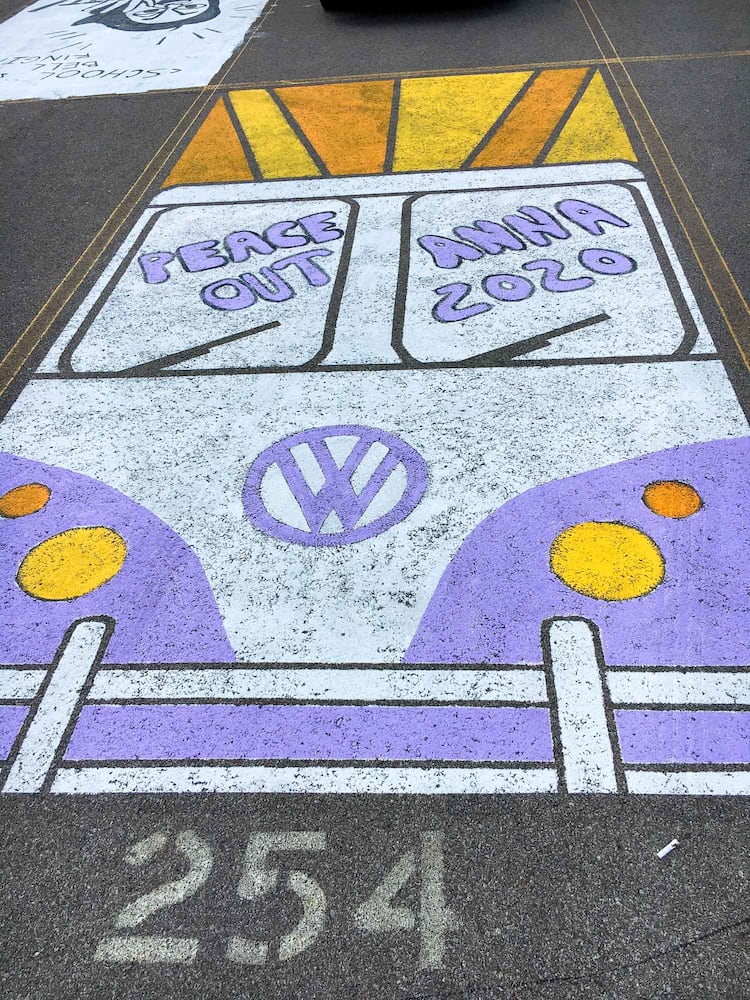 PHOTOS Lakota East seniors paint parking spots