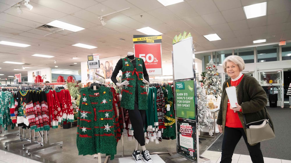 FILE - Shoppers browse through Kohl's department store for Black Friday deals, Nov. 28, 2025, in Woodstock, Ga. (AP Photo/Megan Varner, File)