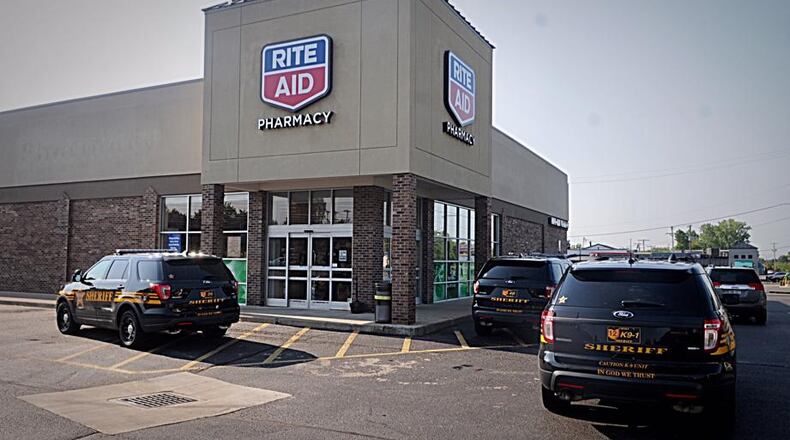 The Rite Aid on McAdams Drive in Park Layne was robbed of an undetermined amount of pills and other items around 9 a.m. Tuesday, Aug. 14, 2018, according to the Clark County Sheriff’s Office. MARSHALL GORBY/STAFF