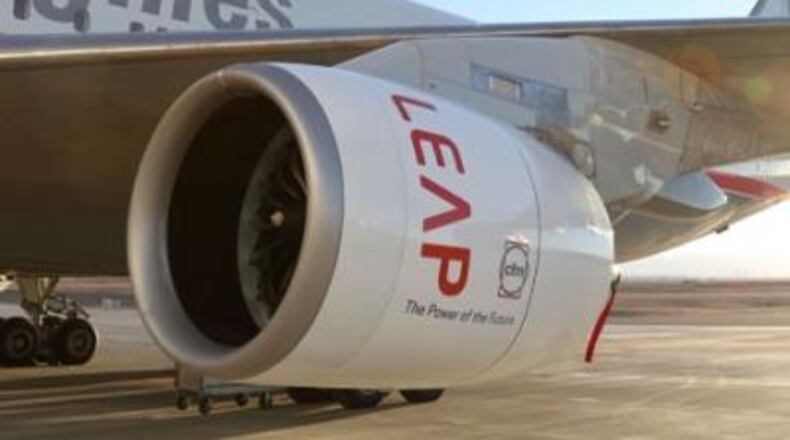 The Leap engine was developed by Safran Aircraft Engines and GE through their joint company, CFM International, to power single-aisle commercial jets. Safran image.
