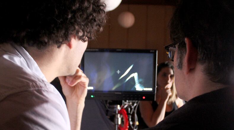 On the set of "Boy Band: The (Heart)throb Story." Stephen Levinson and his younger brother Joel Moss Levinson will begin making their movie in Dayton. Much of the movie will be filmed at Refraze Studio in Kettering. Photo by Amelia Robinson