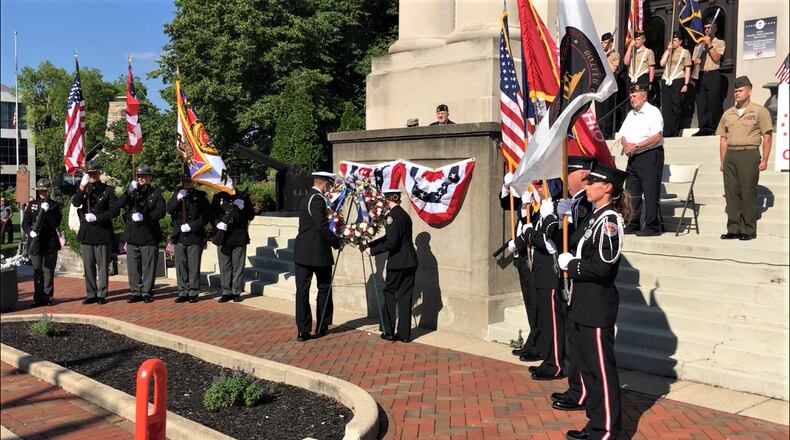 HAMILTON
Hamilton’s American Legion Post 138 will conduct a wreath laying ceremony in front of the Soldiers, Sailors and Pioneers Monument building in Hamilton at 9:30 a.m. Memorial Day. The ceremony will honor all departed Butler County veterans. FILE