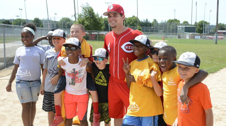 The Butler County Reds Rookie Success League, hosted annually in Fairfield, wrapped the final day of its 11th season with a visit from Cincinnati Reds player Scooter Gennett.