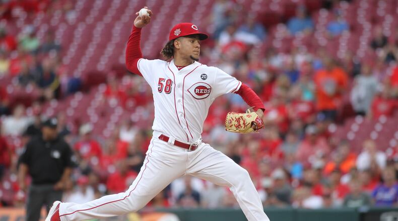 Reds starter Luis Castillo pitches against the Astros on Monday, June 17, 2019, at Great American Ball Park in Cincinnati. David Jablonski/Staff