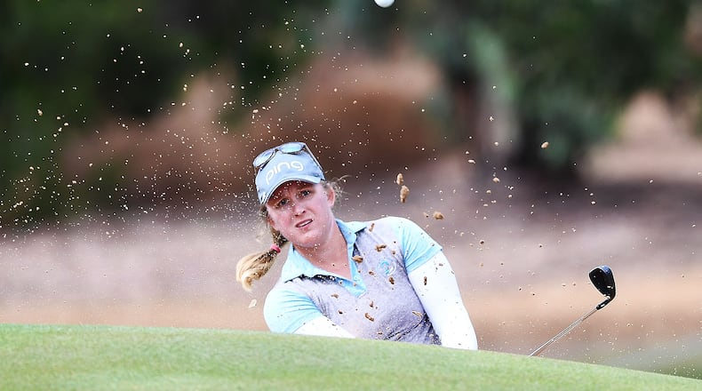 Marissa Steen of the USA hits out of a bunker during day one of the ISPS Handa Australian Women’s Open at Kooyonga Golf Club on February 15, 2018 in Adelaide, Australia. (Photo by Mark Brake/Getty Images)