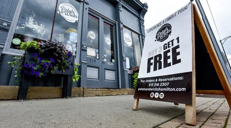Petals & Wicks is now open at 119 Main Street in Hamilton. Petals & Wicks offers a variety of premade scented candles and options to create your own custom scented candles, tarts and sprays. NICK GRAHAM/STAFF