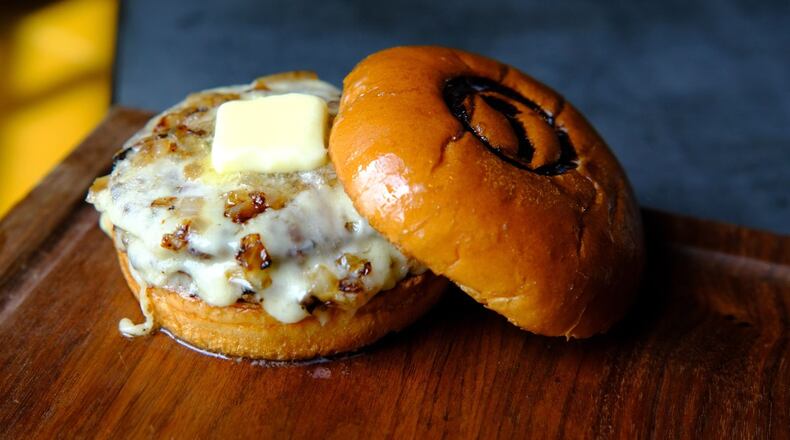 The unique butter burger is available at Nation Bar and Grill in MIlford. CONTRIBUTED