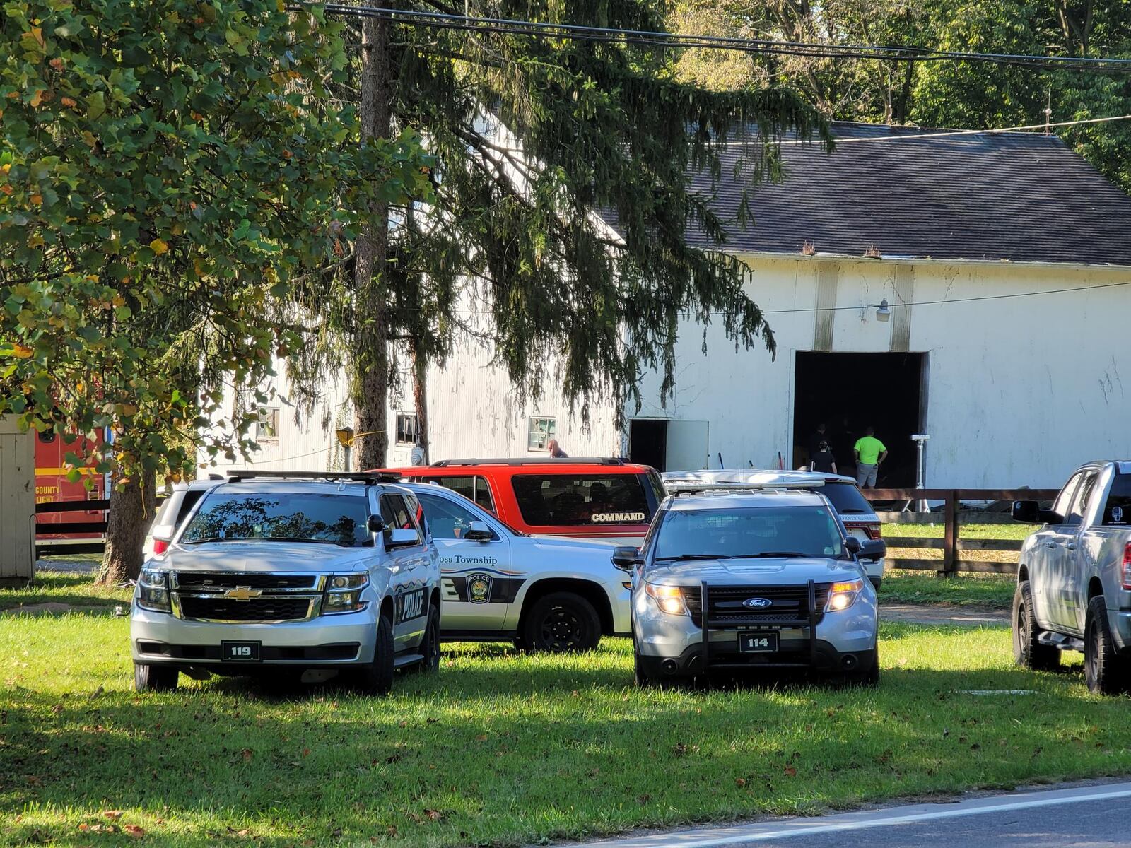 Ross Twp. Police and BCI were at the scene on Hamilton-Cleves Road and Hine Road digging for the remains of Billy DiSilvestro, who has been missing form Hamilton for 10 years. NICK GRAHAM / STAFF