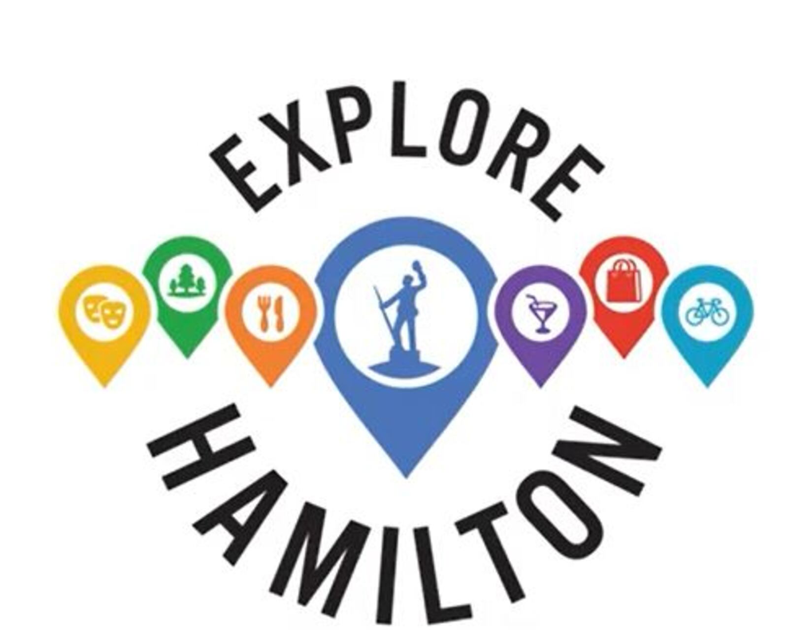 This is the logo for the 'Explore Hamilton' app. PROVIDED