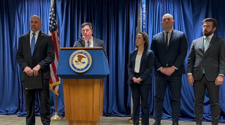 U.S. Attorney Jay Clayton announces fraud charges against Daniel Chu, the founder of subprime auto loan company Tricolor Holdings, at the U.S. attorney's office in New York on Wednesday, Dec. 17, 2025. (AP Photo/Larry Neumeister)