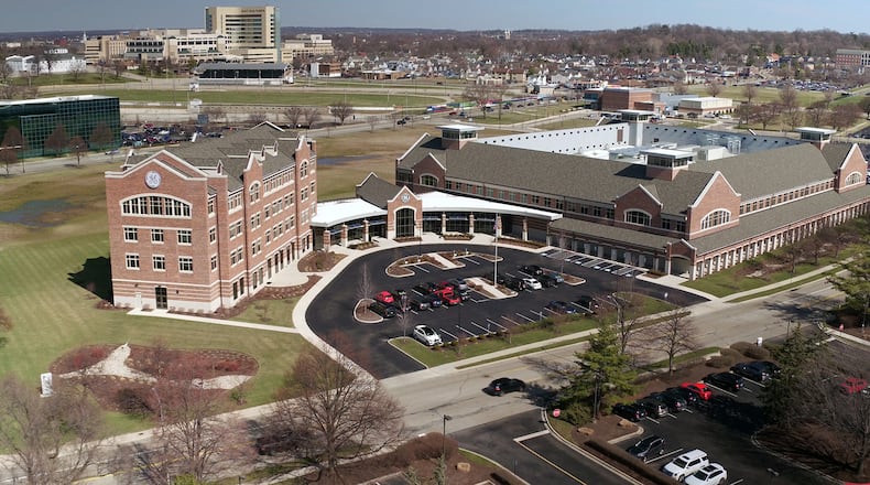 The GE Episcenter is located on River Park Drive on University of Dayton land that stretches from the UD Campus to the Great Miami River. STAFF PHOTO