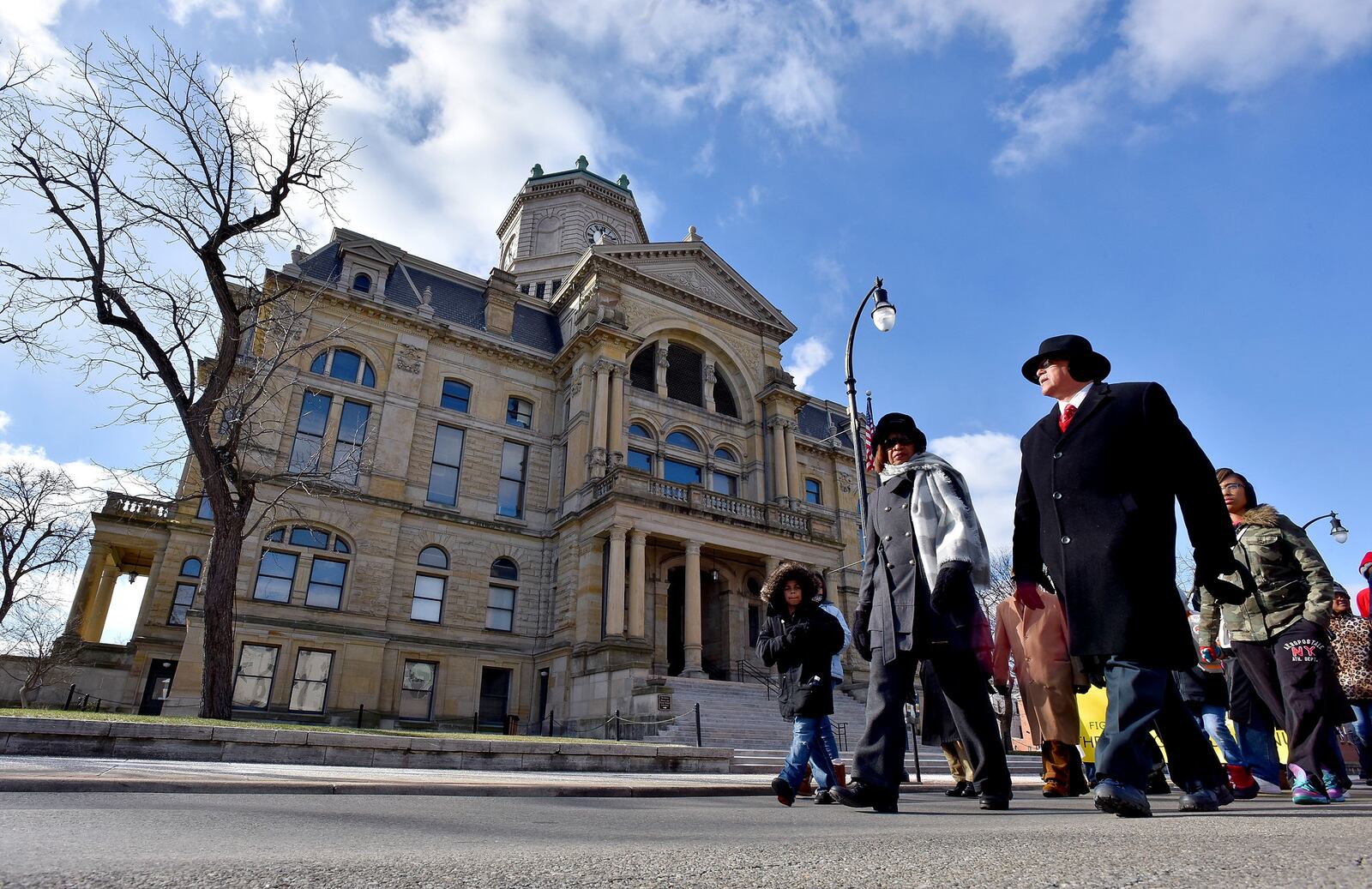 2016 FILE PHOTO: Over sixty people participated in the Hamilton Martin Luther King, Jr. day march Monday, Jan. 18, 2016. The march started at the Booker T. Washington Community Center and followed Front Street to High Street to S. Martin Luther King Jr. Boulevard to Ludlow Street where it ended at Payne Chapel AME Church. A service was held at the church after the march. NICK GRAHAM/STAFF