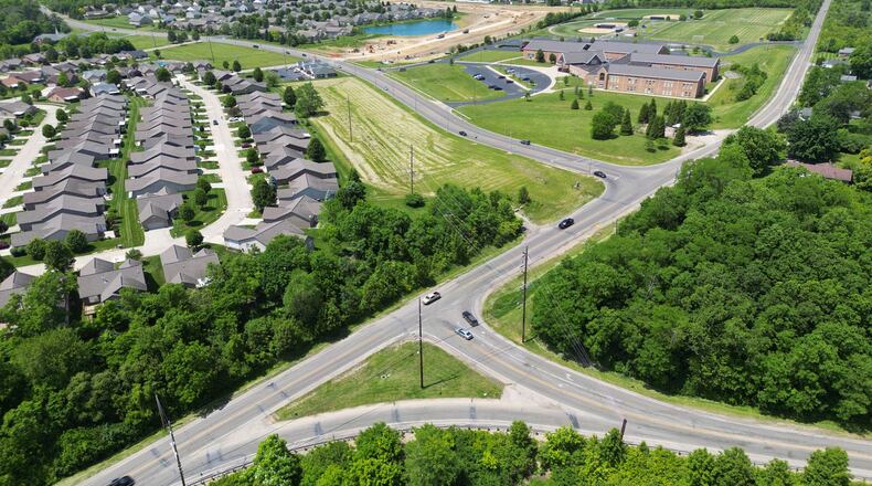 The city will be applying for an OKI grant in order to make a dual roundabout intersection (also known as a barbell intersection) with the first of two back-to-back traffic circles being at NW Washington Boulevard and West Elkton. The second intersection is at West Elkton and North B Street. NICK GRAHAM/STAFF