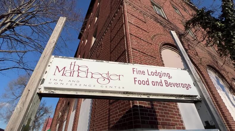 The former Manchester Inn in Middletown is one of the six downtown properties that Weyland Ventures, a Louisville, Ky., firm, will conduct preliminary research and present draft concept plans to the city. NICK GRAHAM/STAFF